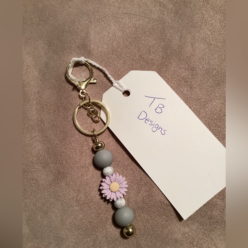 Handmade gold keychain